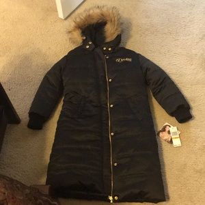 New girls winter coat “Dereon” black size S(7).